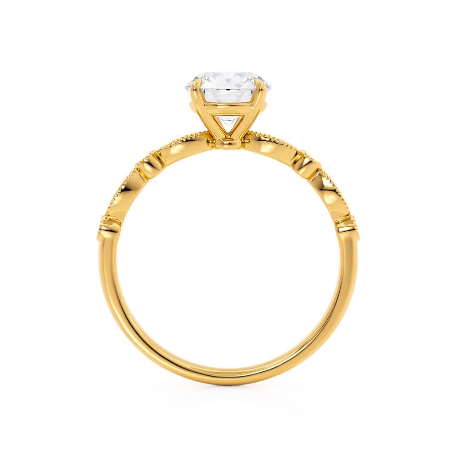 1 CT Round Pave Lab Grown Diamond Engagement Ring