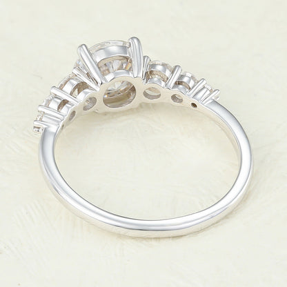 0.88 CT Round Pave Lab-Grown Diamond Engagement Ring