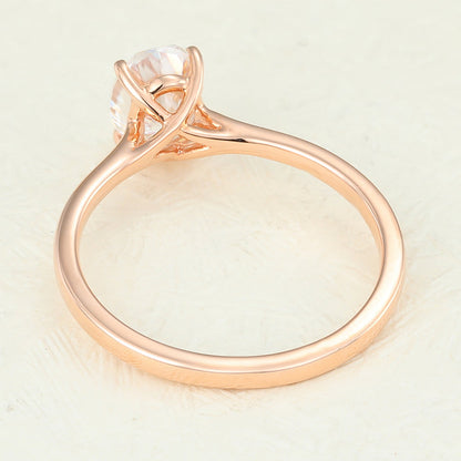 1.33 CT Oval Solitaire Lab-Grown Diamond Engagement Ring