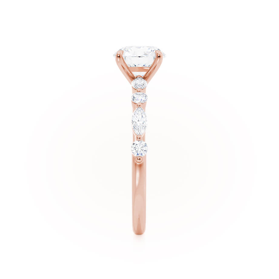 1 CT Oval Pave Lab Grown Diamond Engagement Ring