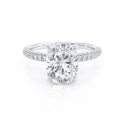 2.3 CT Elongated Cushion Pave Lab Grown Diamond Engagement Ring