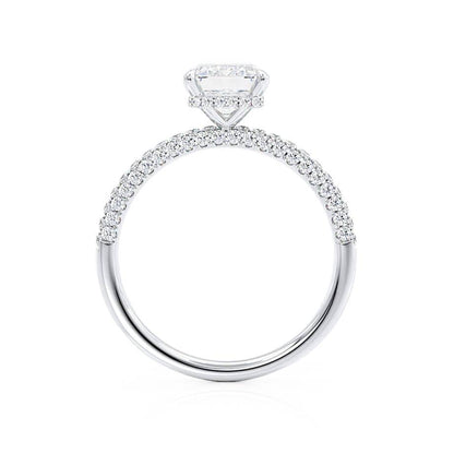 1.75 CT Emerald Pave Lab Grown Diamond Engagement Ring
