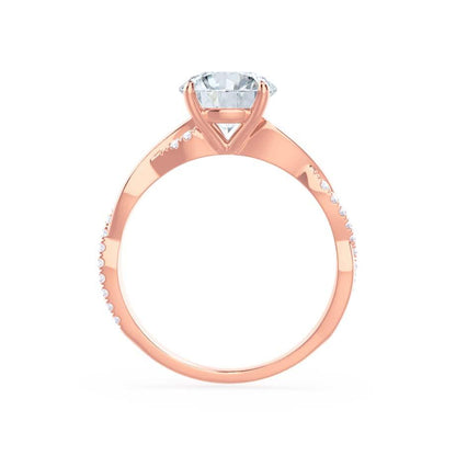1.92 CT Princess Twisted Pave Lab Grown Diamond Engagement Ring