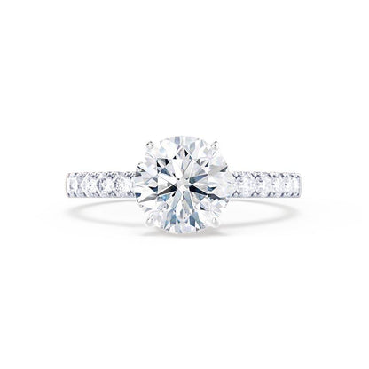 1 CT Round Pave Lab Grown Diamond Engagement Ring