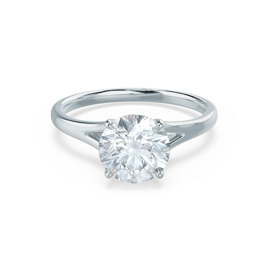 0.5 CT Round Solitaire Lab Grown Diamond Engagement Ring