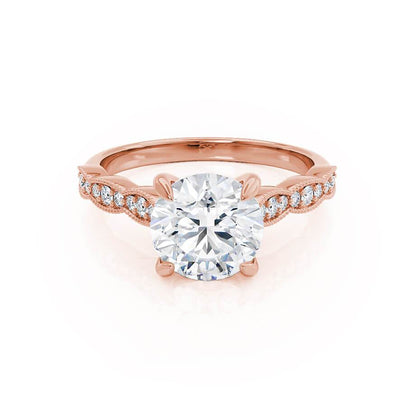 1 CT Round Pave Lab Grown Diamond Engagement Ring
