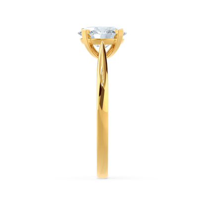 1.5 CT Oval Solitaire Lab Grown Diamond Engagement Ring