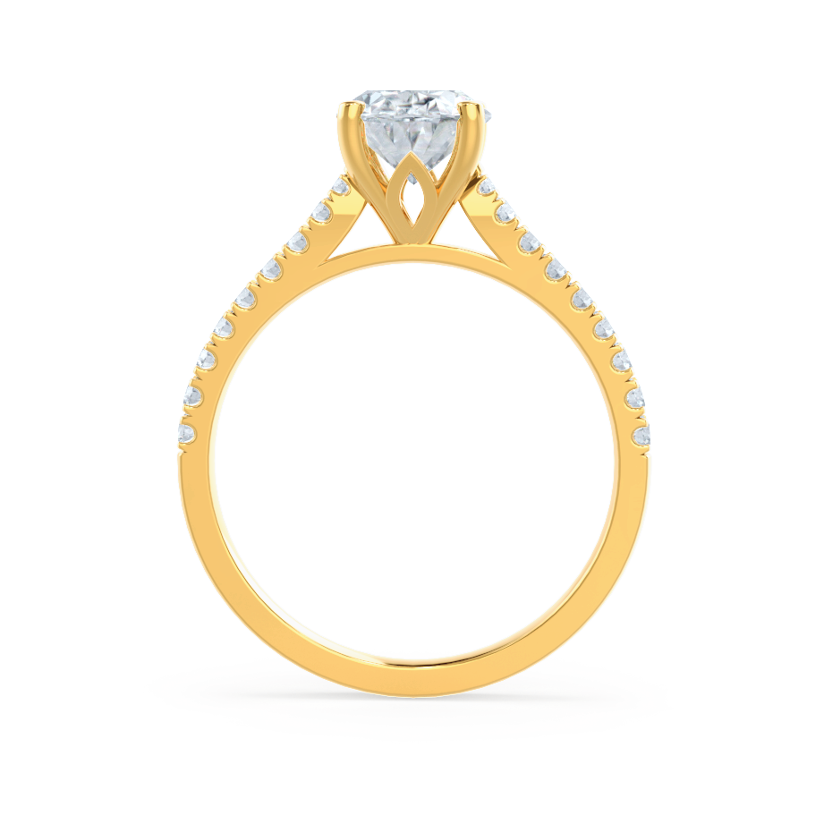 1.2 CT Round Pave Lab Grown Diamond Engagement Ring