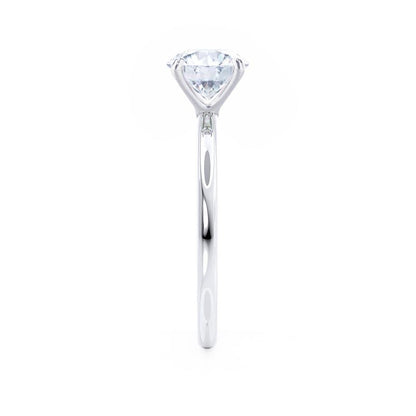 2.1 CT Oval Solitaire Lab Grown Diamond Engagement Ring