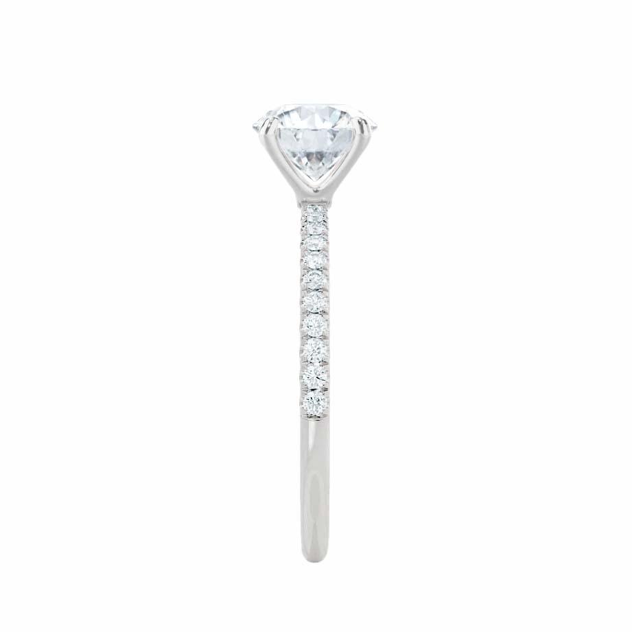 1.8 CT Radiant Pave Lab Grown Diamond Engagement Ring