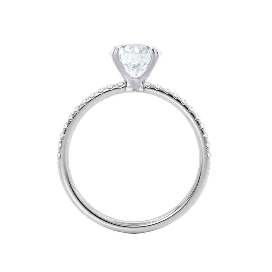 0.8 CT Cushion Pave Lab Grown Diamond Engagement Ring
