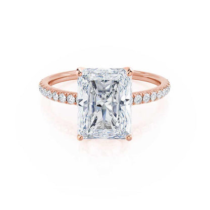 1.2 CT Radiant Pave Lab Grown Diamond Engagement Ring