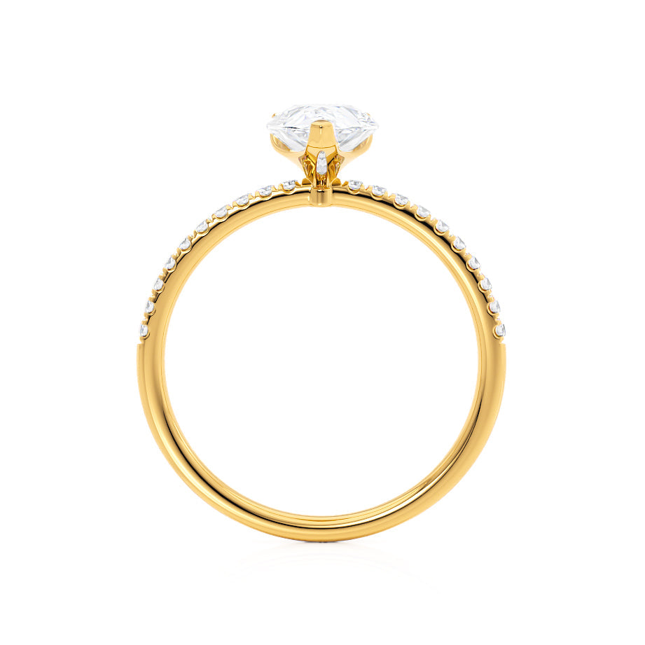 1.2 CT Pear Pave Lab Grown Diamond Engagement Ring