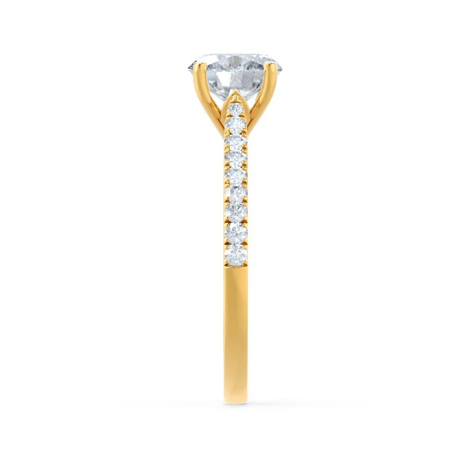 1.2 CT Round Pave Lab Grown Diamond Engagement Ring