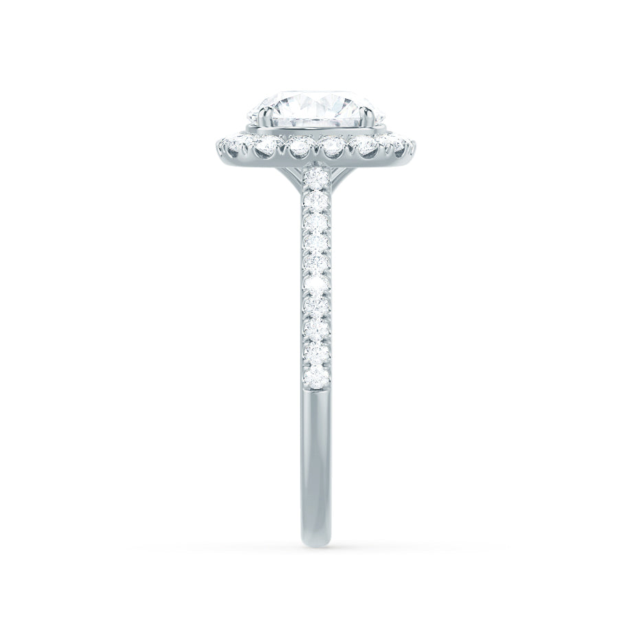1.2 CT Round Halo & Pave Lab Grown Diamond Engagement Ring