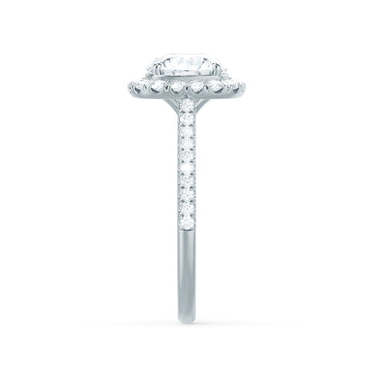 1 CT Round Halo & Pave Lab Grown Diamond Engagement Ring